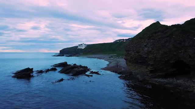 Dunbeath Castle - Scottish Highlands (Aerial Shot)