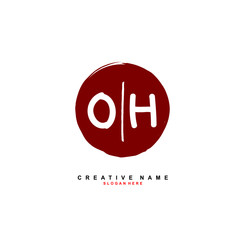 O H OH Initial logo template vector