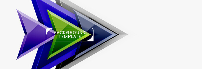 Fototapeta premium Arrows and triangles geometric design template for banner, background or logo