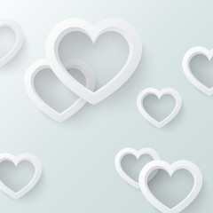 Hearts for Valentine's day background. Vector light pattern with symbols of love.