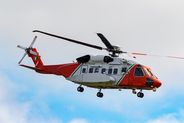Emergency helicopter flying