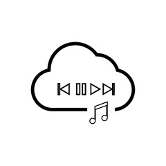 Cloud and music sign
