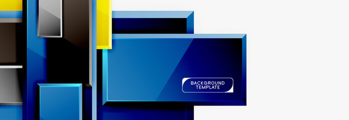 Minimal square banner abstract background