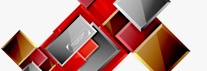 Minimal square banner abstract background