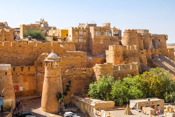 Architecture of  Jaisalmer fort, Rajasthan, India.
