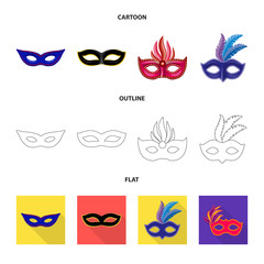 Obraz premium Isolated object of luxury and celebration sign. Set of luxury and hide stock symbol for web.