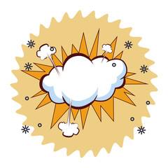 cloud icon pop art