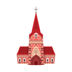 Vector illustration of church and catholic sign. Collection of church and europe stock vector illustration.
