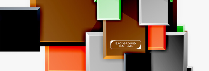 Minimal square banner abstract background