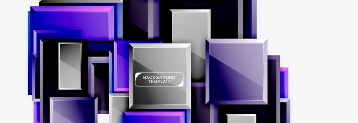 Fototapeta premium Abstract square composition for background, banner or logo