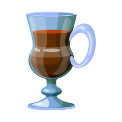 Isolated object of wine and mulled symbol. Collection of wine and hot stock vector illustration.