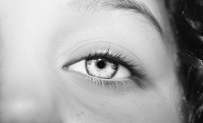 A beautiful insightful look eye. Close up shot