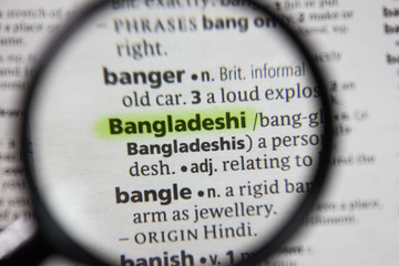 The word or phrase Bangladeshi in a dictionary.