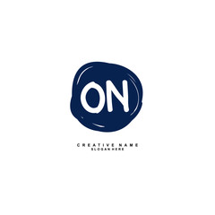 O N ON Initial logo template vector