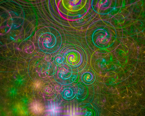 abstract digital fractal, fantasy design imagination ornament