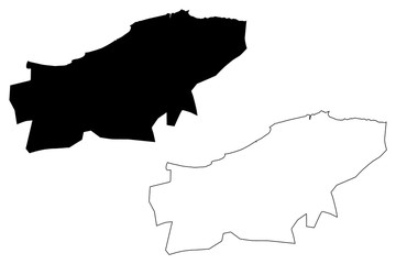 Boumerdes Province (Provinces of Algeria, Peoples Democratic Republic of Algeria) map vector illustration, scribble sketch Boumerdes map