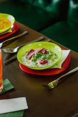 Colored ravioli.