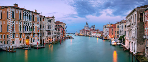 Venice, Italy. Panoramic cityscape image of Grand Canal in Venice, with Santa Maria della Salute...