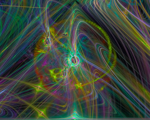 abstract digital fractal, fantasy design imagination ornament