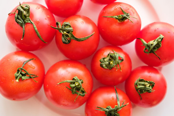 Background of red tomato. Pattern