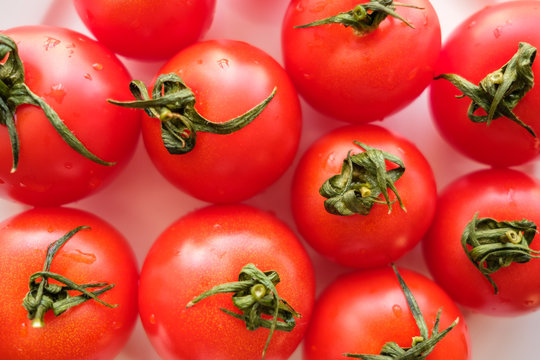Background of red tomato. Pattern