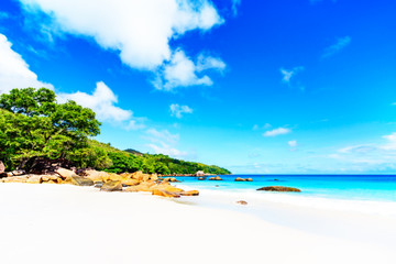 Fototapeta na wymiar stunning paradise beach at anse lazio, praslin, seychelles 77