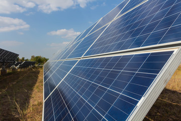 Obraz premium Solar panel, alternative electricity source - concept of sustainable resources, And this is a new system that can generate electricity more than the original, This's the sun tracking systems