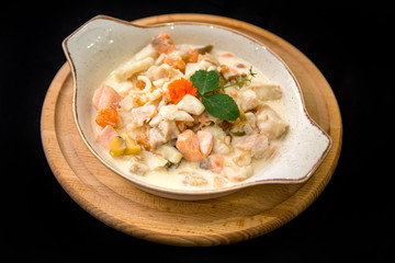fish squid shrimp