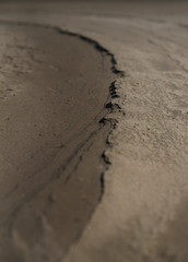 Sand. Dunes. Desert landscape. view of the desert from above
