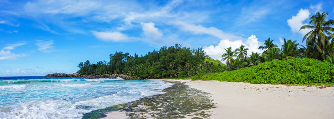 Beautiful wild lonely beach, police bay, seychelles 35