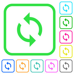 Programming loop vivid colored flat icons