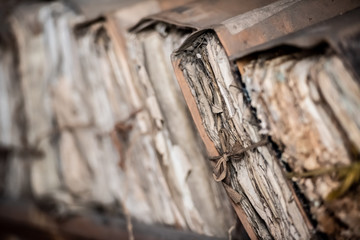 Archive of historical documents bound in files