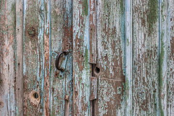 old shabby painted wooden surface