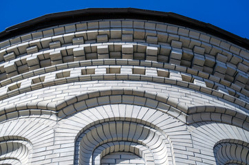 Naklejka premium fragments of the facade of the Orthodox Church named After the icon of our lady of Kazan. Saint-Petersburg