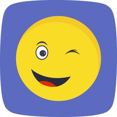 Wink Emoji Vector Icon