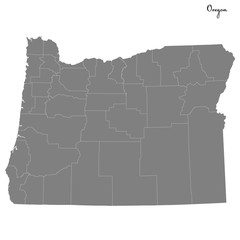 High Quality map state of United States