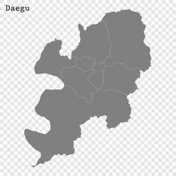 High Quality map province of South Korea