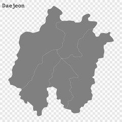 High Quality map province of South Korea