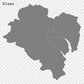 High Quality map province of South Korea