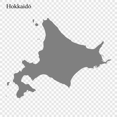 High Quality map region of Japan - obrazy, fototapety, plakaty