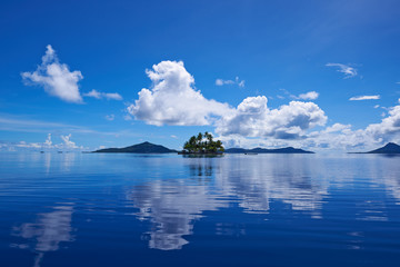 An island in a calm sea