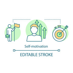 Self motivation concept icon
