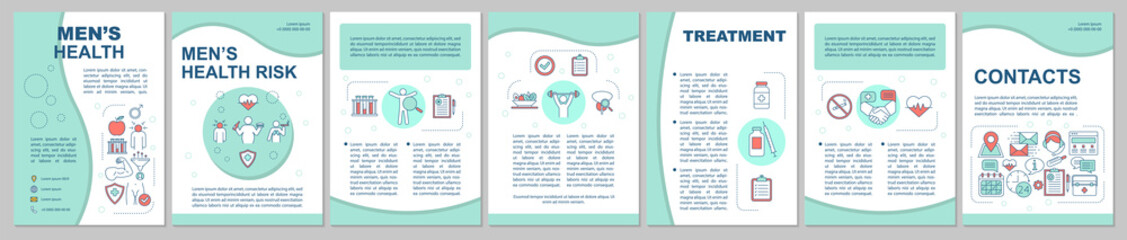 Men's health brochure template layout