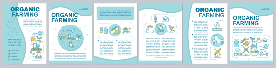 Organic farming brochure template layout