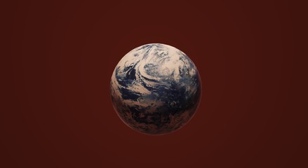 blue planet 3d rendering  for earth day and  eco content.