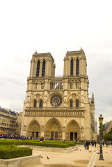 Fototapeta na wymiar The Cathedral of Notre Dame in Paris, France