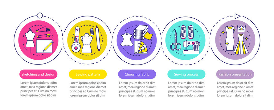 Tailoring vector infographic template