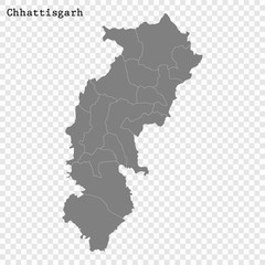 Fototapeta premium High Quality map of state of India