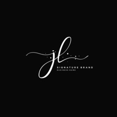 J L JL Initial letter handwriting and  signature logo.