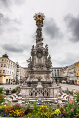 The Holy Trinity Column in Linz, Austria